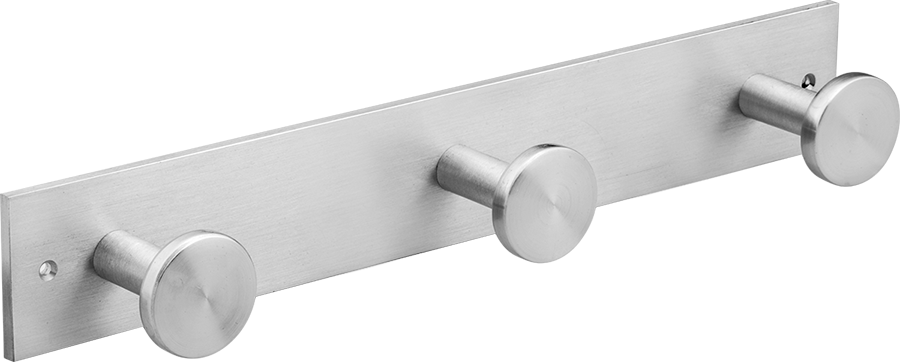 17645A72 - Hook Rack with 3 Hooks, 16" Wide x 2-1/2" Highx 2-1/4" Deep Overall